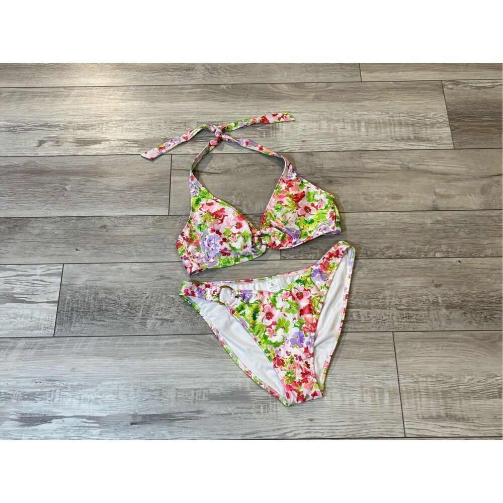 Target Shade & Shore two-piece floral bikini swimsuit size XL